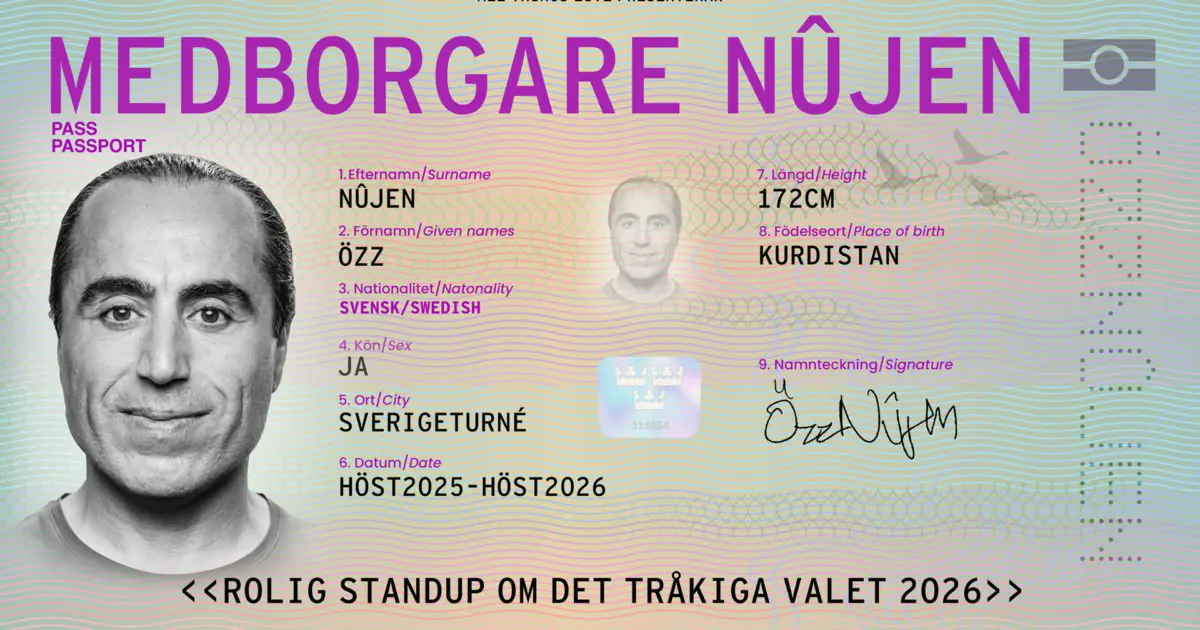 Medborgare Nûjen - standupesitys — Södra Teatern, Tukholma