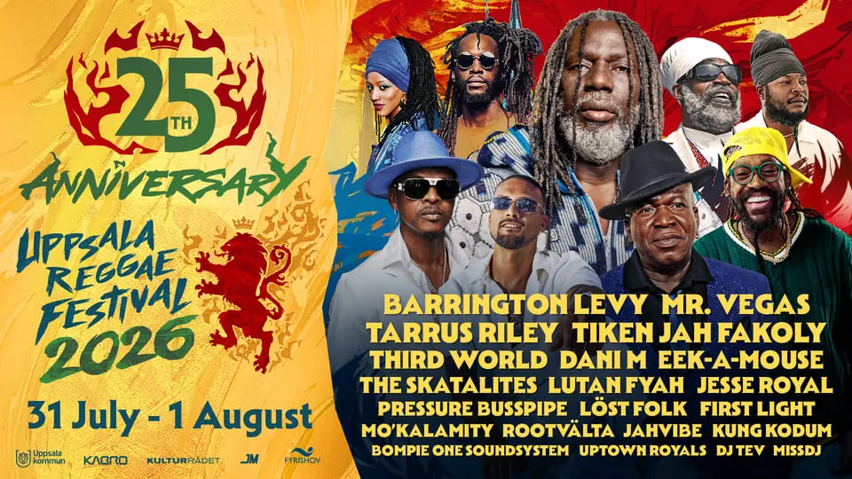 Uppsala Reggae Festival 2026 — Fyrishov, Uppsala