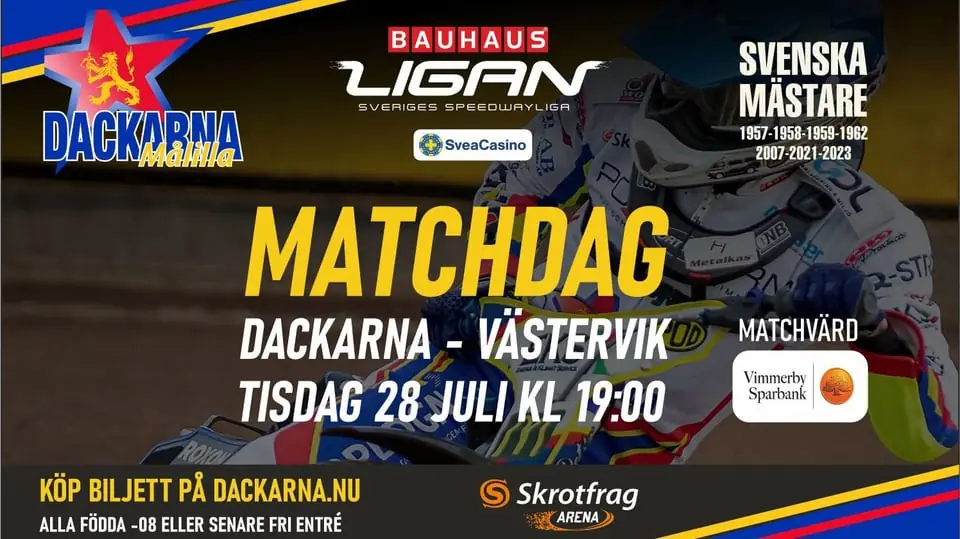 Dackarna - Västervik — Skrotfrag Arena Målilla, Målilla
