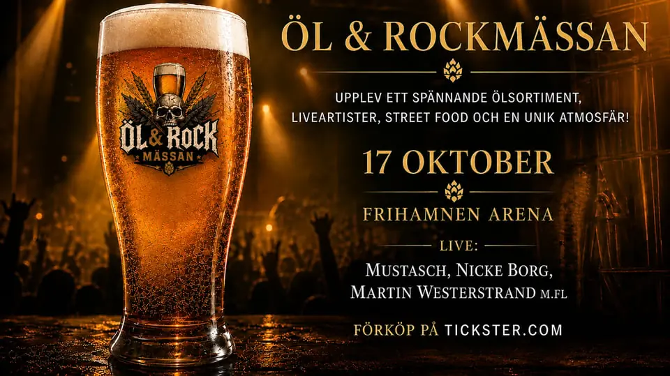 Welcome to Öl & Rockmässan 2026 — Frihamnen Arena, Gothenburg