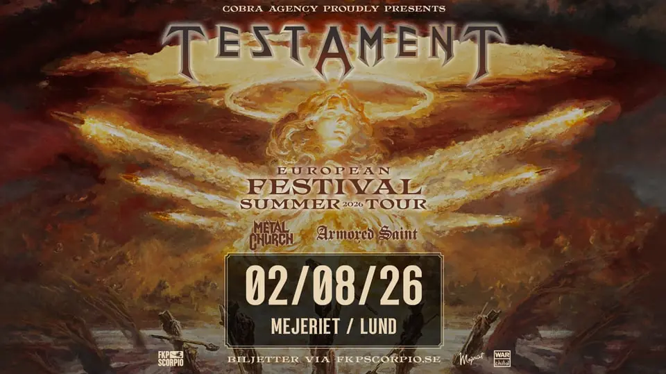 Testament + Metal Church + Armored Saint — Mejeriet, Lund