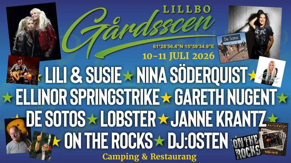 Lillbo Gårdsscen 2026 — Lillbo Gårdsscen, Alfta