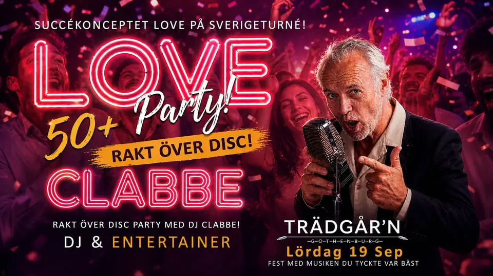 Love 50+ party Trädgårn — Trädgårn Göteborg, Göteborg