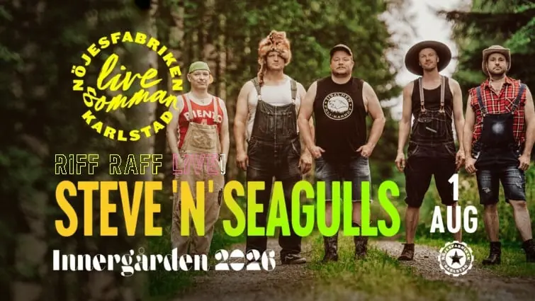 Steve'n'Seagulls - Live på Innergården — Nöjesfabriken, Karlstad