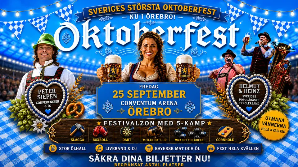 Örebro Oktoberfest 2026 — Conventum Arena, Örebro