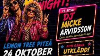 80-luvun disco-ilta Piteåssa