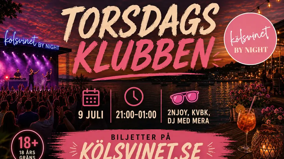 Kölsvinet by night - Torsdagsklubben 1 — Kölsvinet Trosa, Trosa