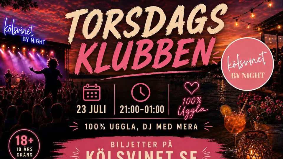 Kölsvinet by night - Torsdagsklubben 2 — Kölsvinet Trosa, Trosa