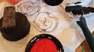 Печать по ткани в парке