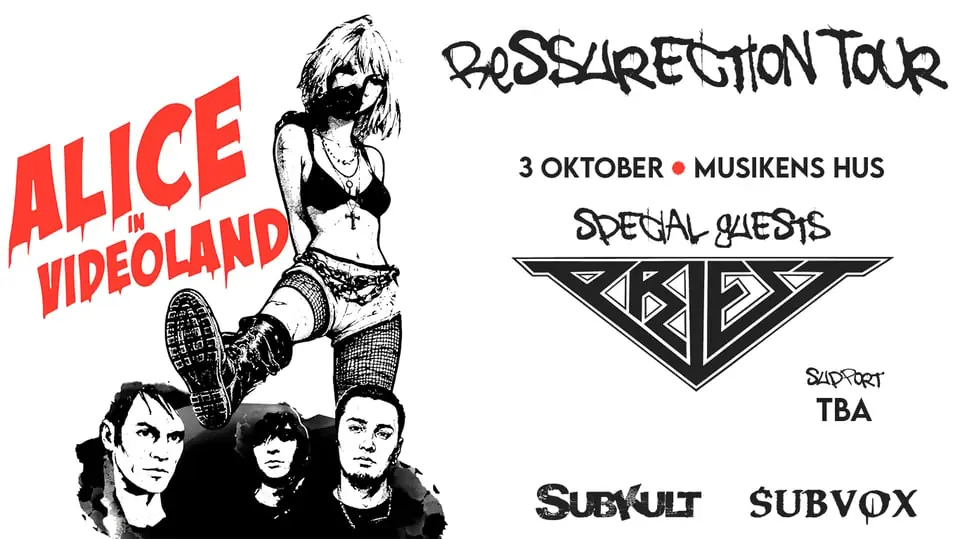 Alice In Videoland + Priest - Göteborg — Musikens Hus, Gothenburg