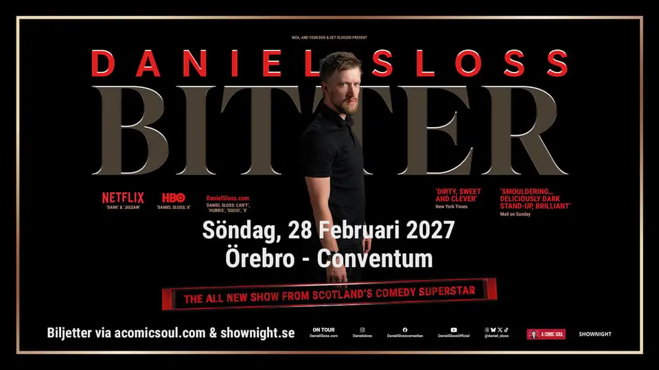 Daniel Sloss: Bitter — Conventum Kongress, Örebro