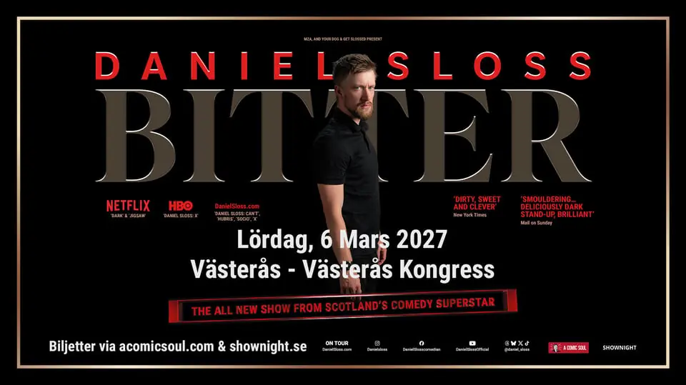 Daniel Sloss: Bitter — Västerås Kongress, Västerås