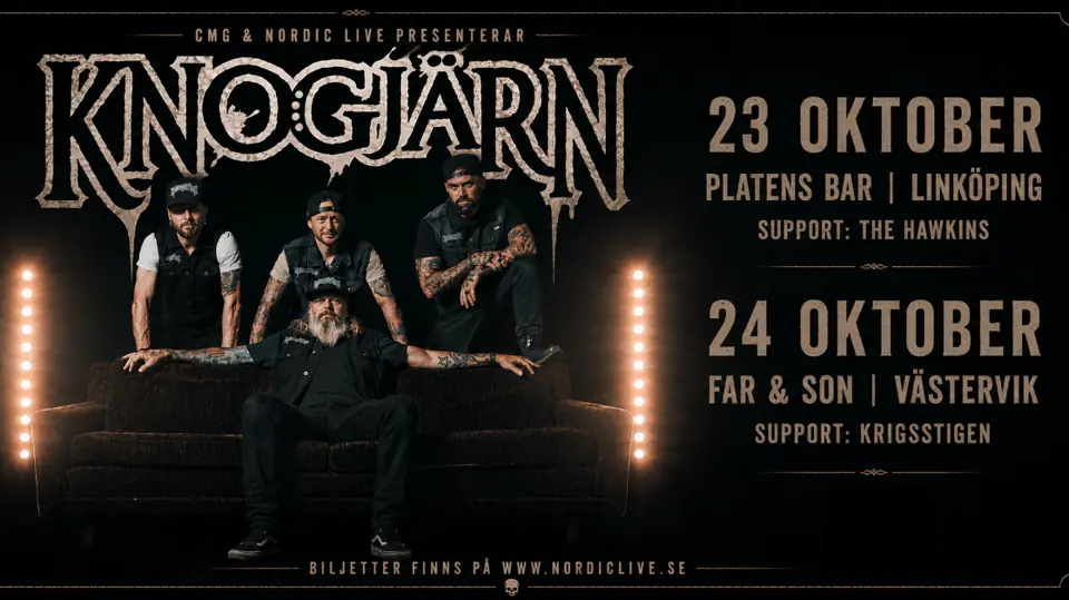 KNOGJÄRN + THE HAWKINS — Platens Bar, Linköping