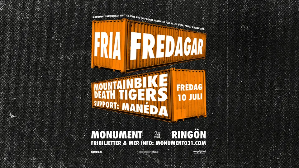 FRIA FREDAGAR: Mountainbike Death Tiger 10/7 — Monument, Göteborg