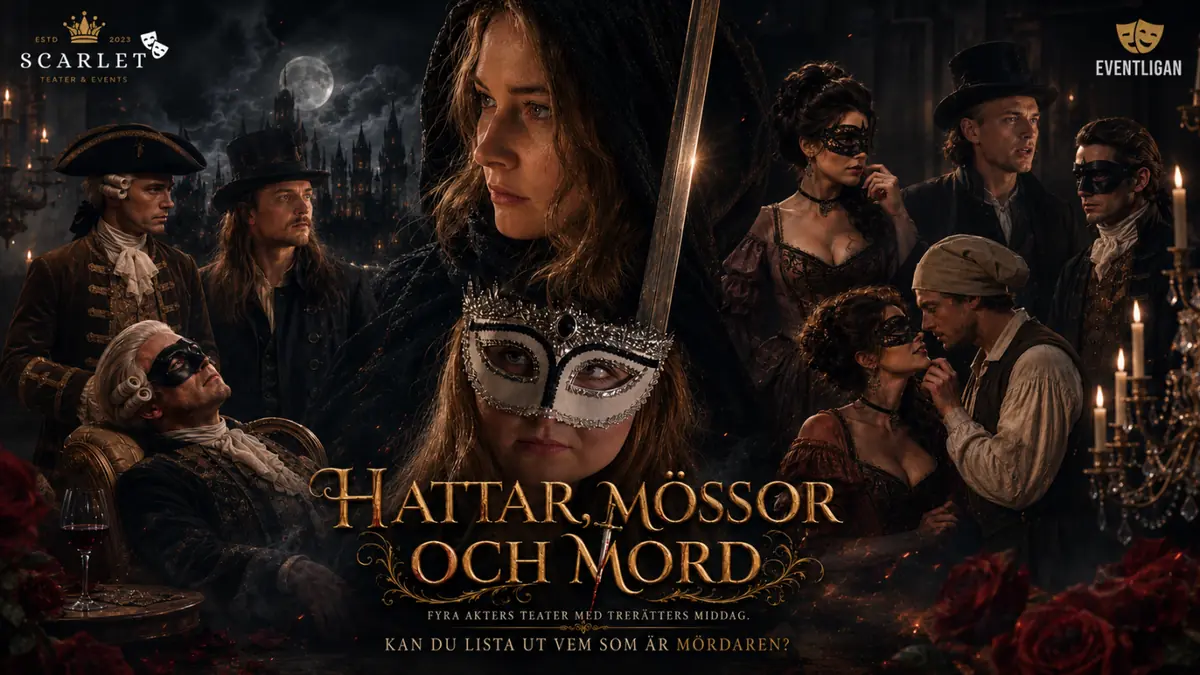 Hatter, Luer og Mord — Teater Scarlet - Vasagatan 24, Göteborg