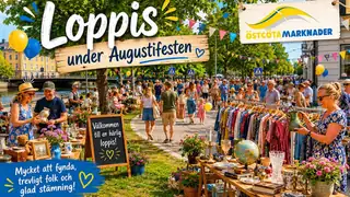 Myyntipaikka Augustifesten kirpputorilla perjantaina 14.8.