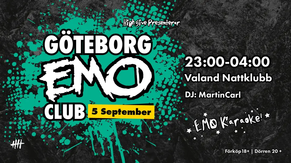 Göteborg EMO Club | 5 September — Valand, Гётеборг
