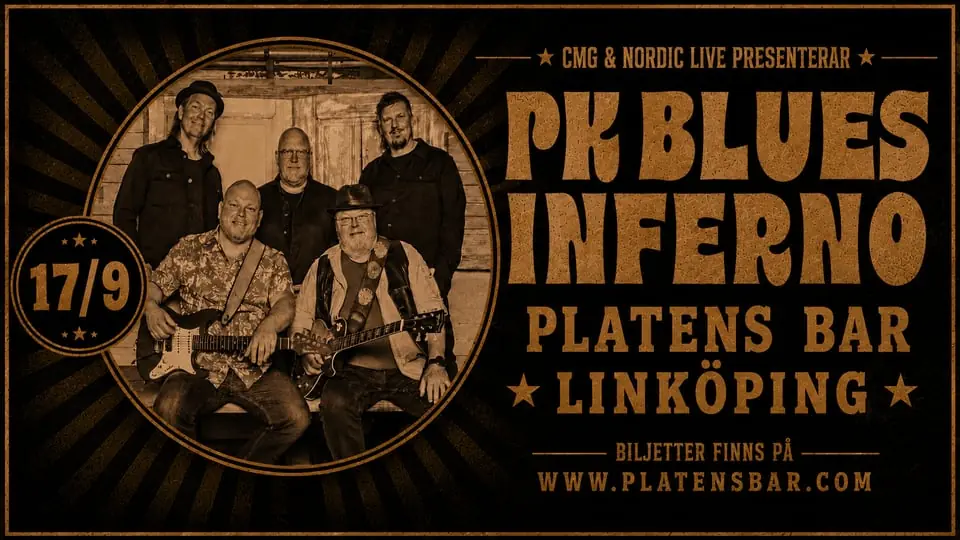 PK Blues Inferno with Kalle Moreus — Platens Bar, Linköping