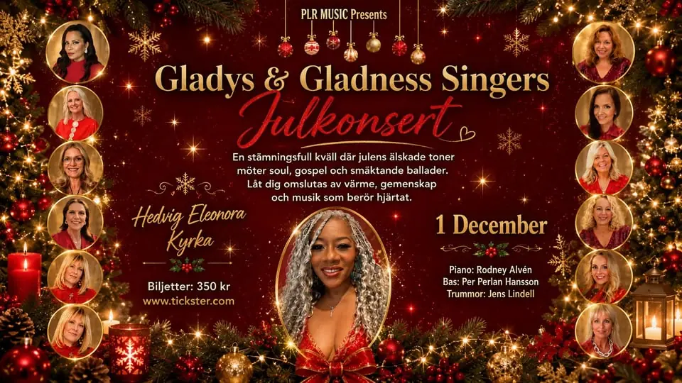 Christmas Concert with Gladys & Gladness Singers — Hedvig Eleonora kyrka, Stockholm