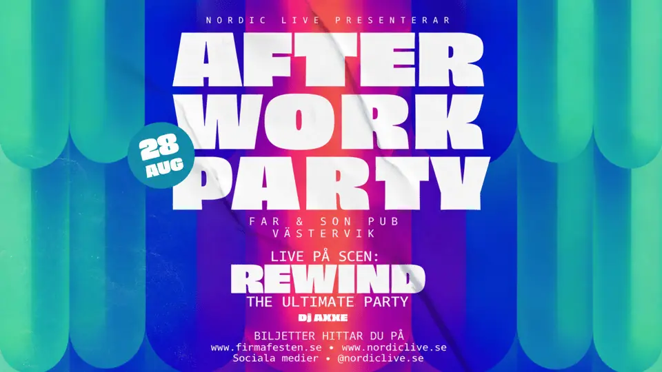 AW med Partybandet Rewind — Far och Son, Västervik