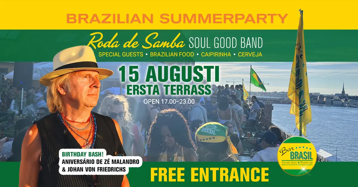 Bar Brasil Brazilian Summerparty — Ersta Terrass, Стокгольм