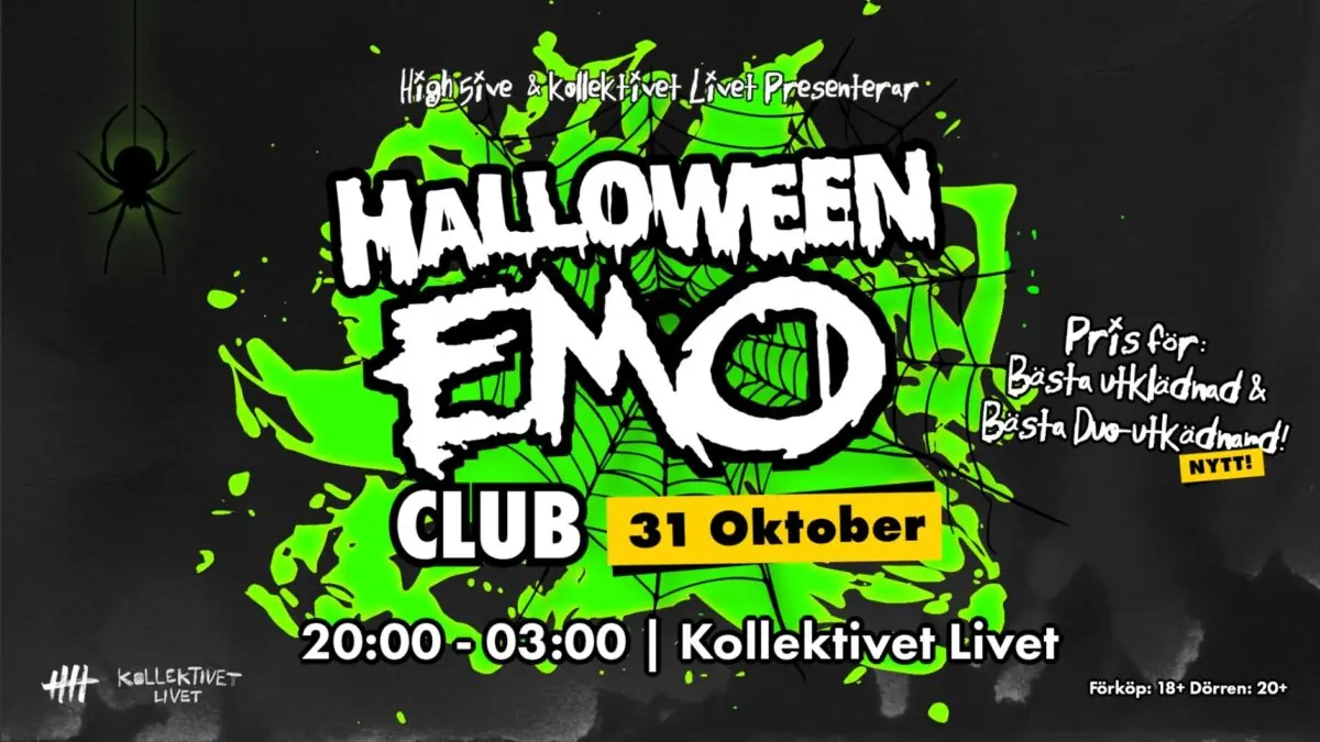 Halloween EMO Club — Kollektivet Livet Bar och Scen, Стокгольм