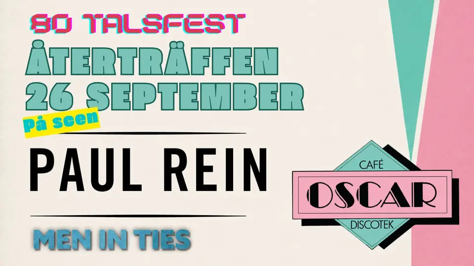 Cafe Oscar Återträffen 80s Nostalgia — Scenit Kulturhuset (Gamla Folketshus), Örebro