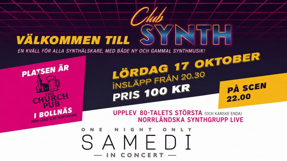 Club Synth — The Church Pub, Bollnäs