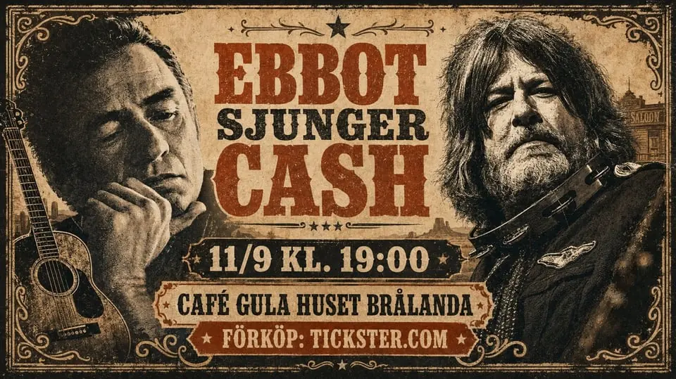 Ebbot Sings Cash — Café Gula Huset, Brålanda