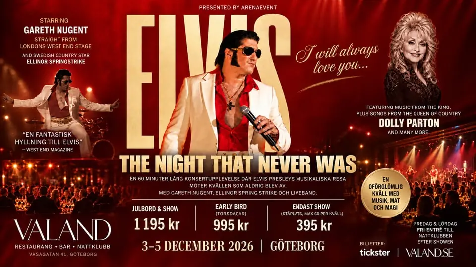 Christmas Dinner Show at Valand — Valand, Gothenburg