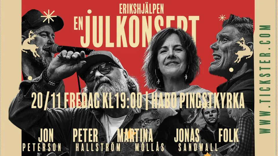 En Julkonsert 2026 | Peterson & Sandwall + Gäster — Vrigstad, Vrigstad