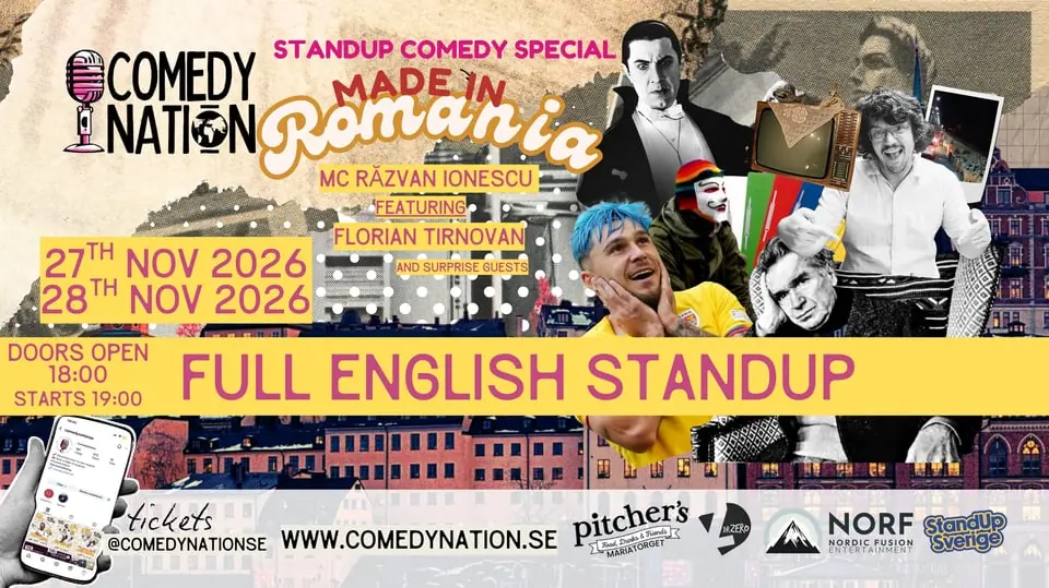 Made in Romania - English Standup Comedy — Mariatorget Pitchers-Casino, Stockholm