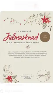 Joulumarkkinat Blomsterträdgården Nyshultissa