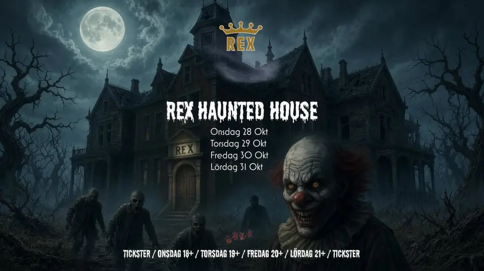 REX | Haunted House | Fri 30 Oct — Rex: Rådhuset i Umeå, Umeå