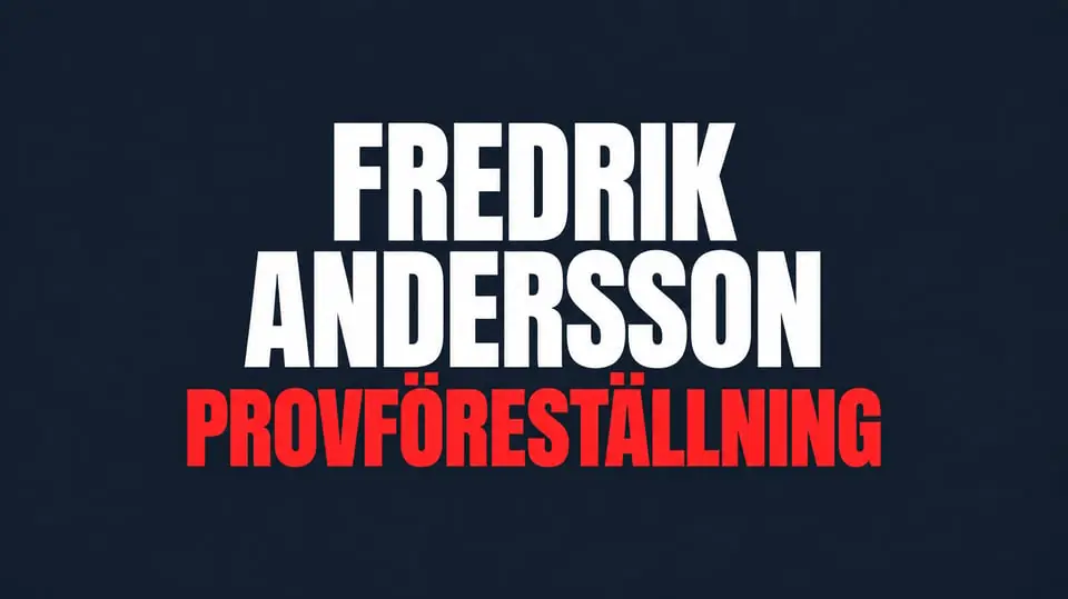 Fredrik Andersson - Testing Jokes — VÅR PIZZA, Stockholm