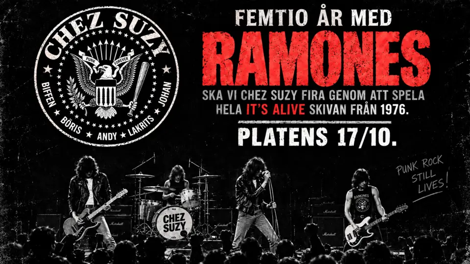 Chez Suzy lirar Ramones — Platens Bar, Linköping