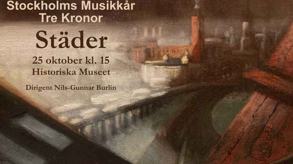 Städer, Autumn Concert - Stokholms Musikkår Tre Kronor — Barockhallen, Historiska Museet, Stockholm