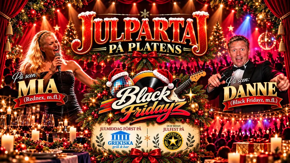 JULPARTAJ PÅ PLATENS (Torsdag) — Platens Bar, Linköping