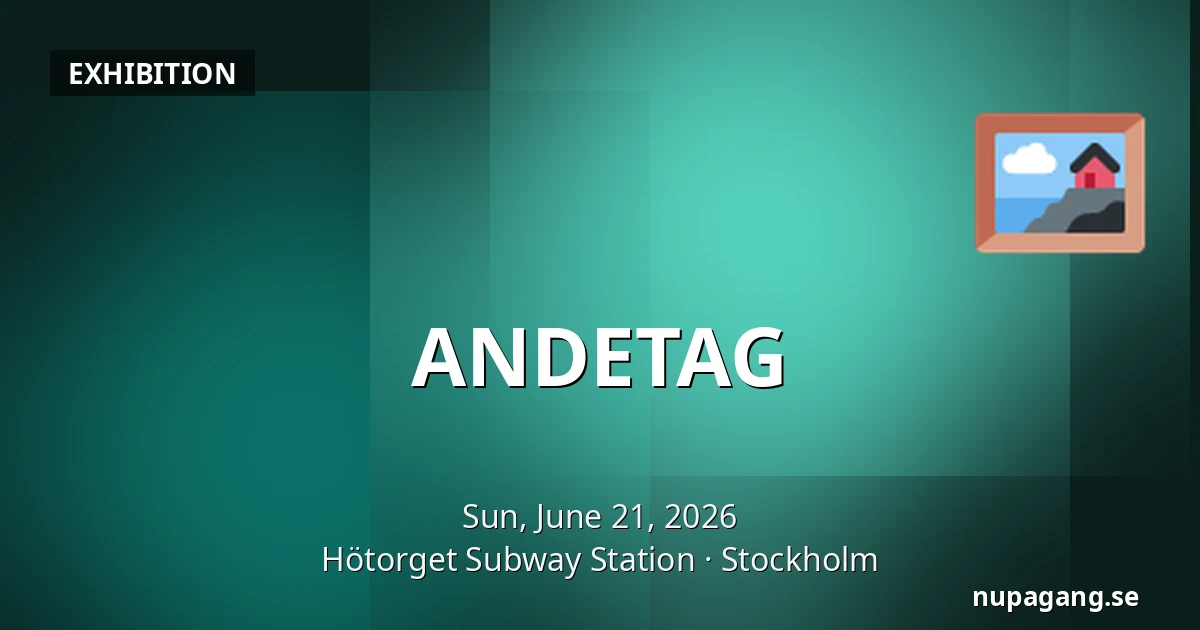 ANDETAG — Hötorget Subway Station, Stockholm