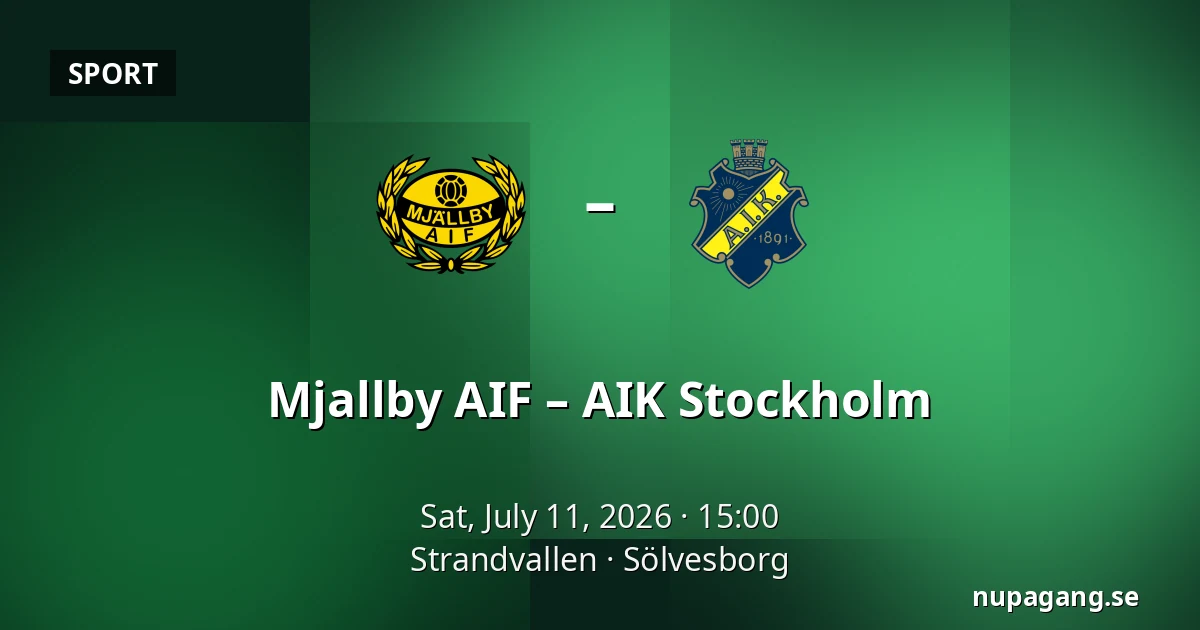 Mjallby AIF – AIK Stockholm — Strandvallen, Sölvesborg