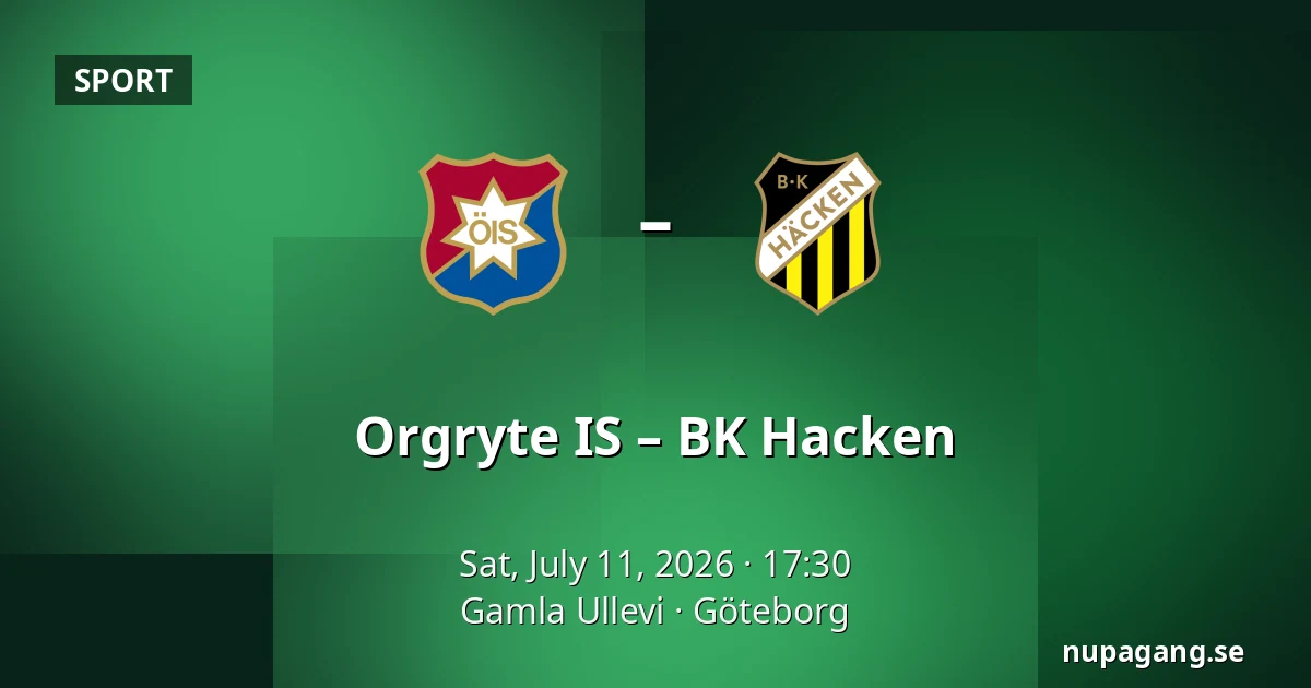 Orgryte IS – BK Hacken — Gamla Ullevi, Gothenburg