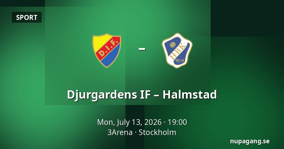 Djurgardens IF – Halmstad — 3Arena, Stockholm