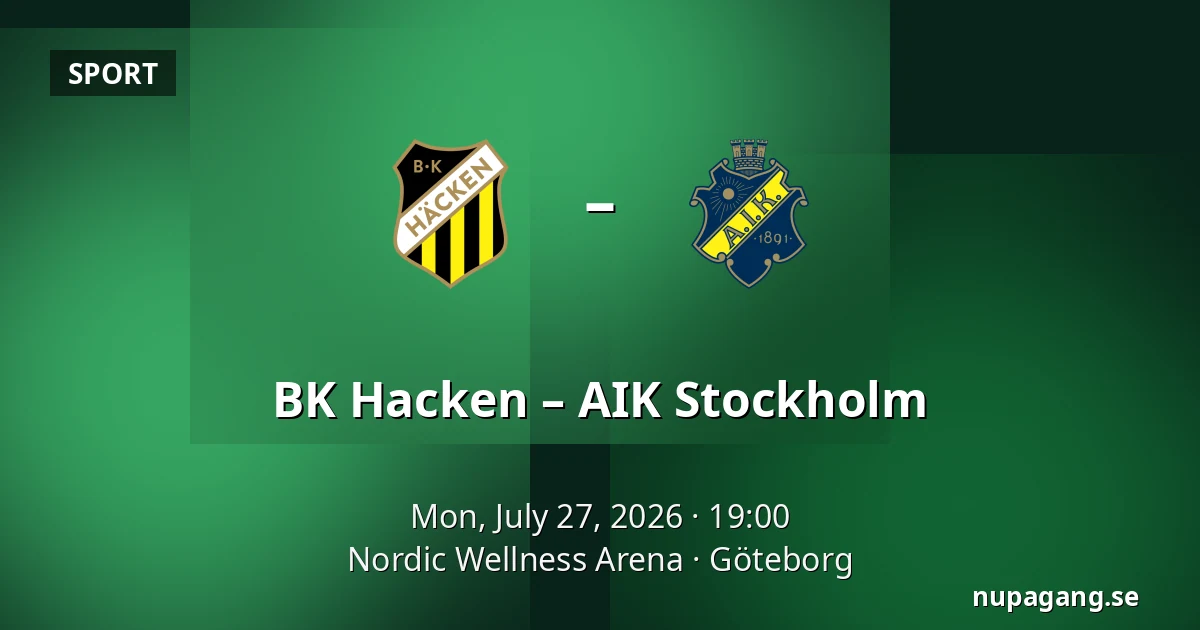 BK Hacken – AIK Stockholm — Nordic Wellness Arena, Gothenburg