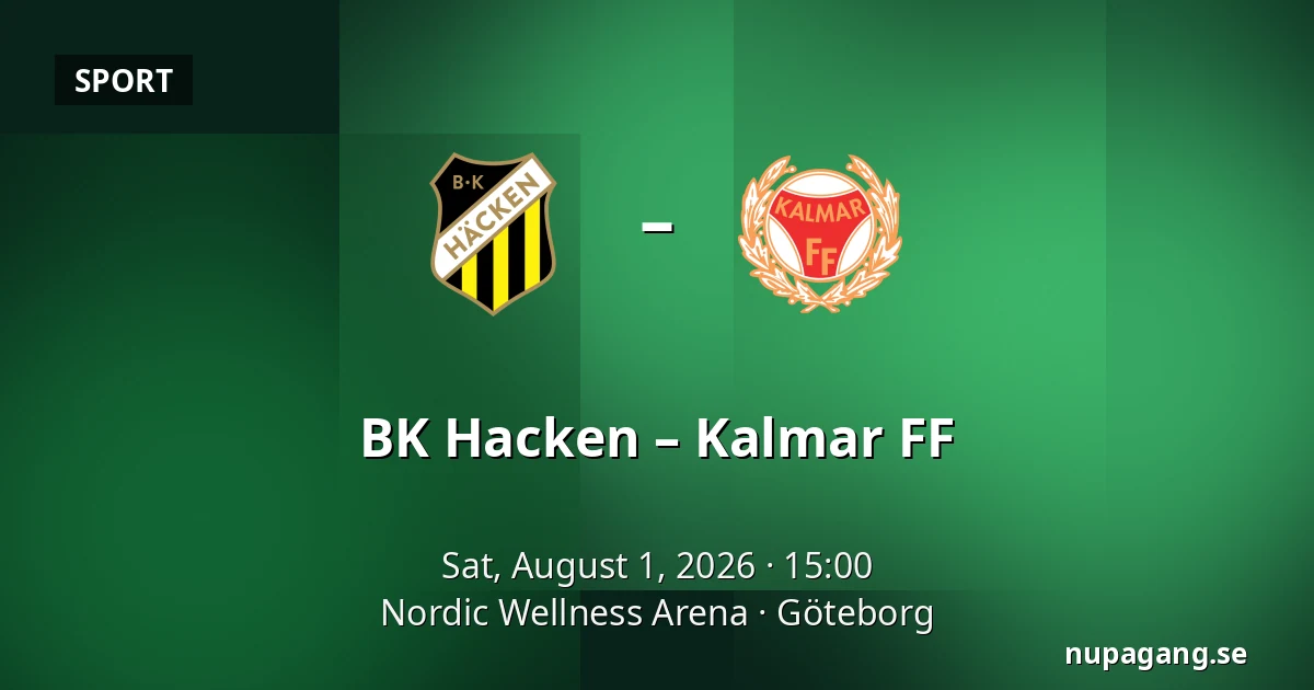 BK Hacken – Kalmar FF — Nordic Wellness Arena, Gothenburg