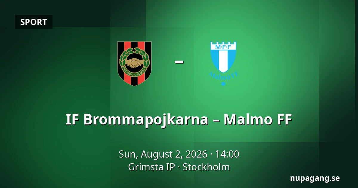 IF Brommapojkarna – Malmo FF — Grimsta IP, Stockholm
