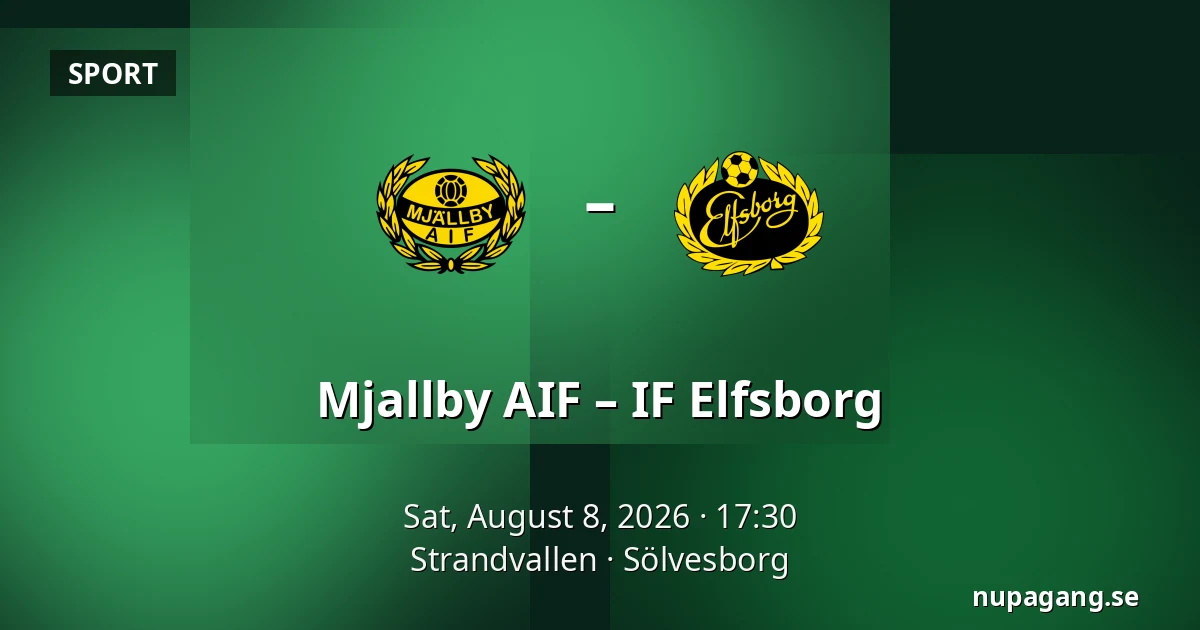 Mjallby AIF – IF Elfsborg — Strandvallen, Sölvesborg