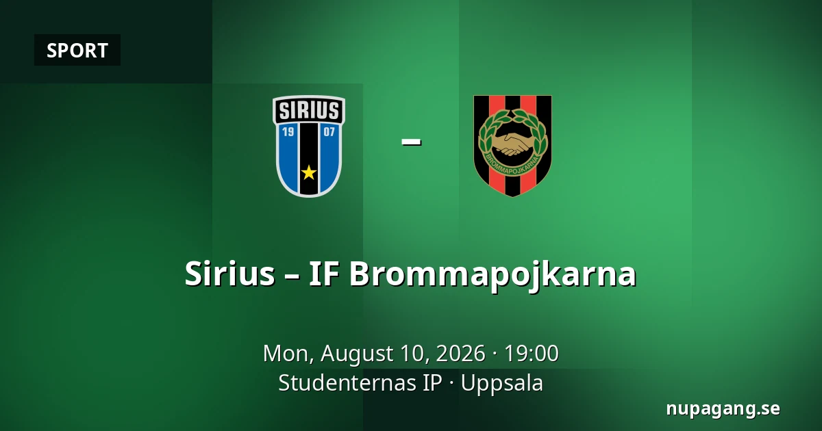 Sirius – IF Brommapojkarna — Studenternas IP, Uppsala
