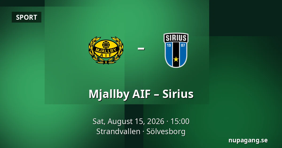 Mjallby AIF – Sirius — Strandvallen, Sölvesborg