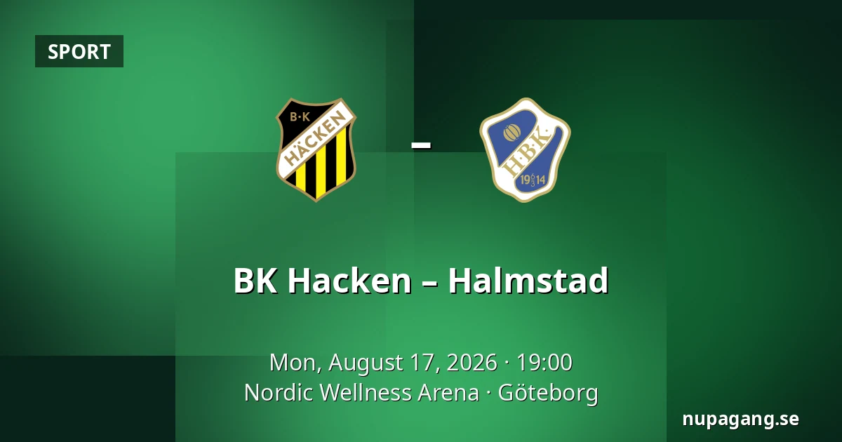 BK Hacken – Halmstad — Nordic Wellness Arena, Gothenburg