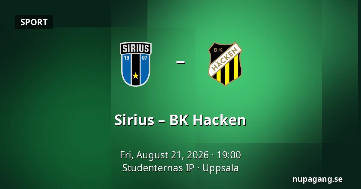 Sirius – BK Hacken — Studenternas IP, Uppsala